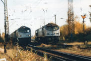 250.002-3 und 250.010-6 der HVLE am 29.10.2005 im GBf.Blankenburg-No