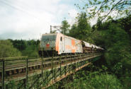 185.640-8 der HVLE am 18.05.2010 auf dem Krocksteinviadukt