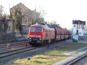 Der Kokszug wird im Gbf.Bernburg zur Seite rangiert