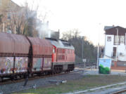 Der Kokszug wird im Gbf.Bernburg zur Seite rangiert