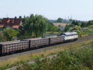 die Strabag-Nohab mit dem Klinkerzug vom Zementwerk