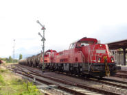 Personenbahnhof Bernburg mit Nahgterzug nach Magdeburg