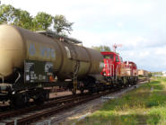 Personenbahnhof Bernburg mit Nahgterzug nach Magdeburg