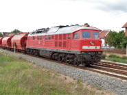 der Bahnhof Baalberge in der Ausfahrt Richtung Kthen