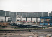 Blick vom Nebenlager auf den Rundschuppen