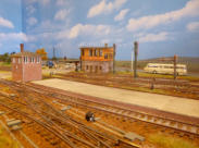 Blick zum Bahnbergang der F185