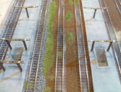 die Bahnsteige im Rohbau