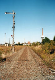 Gleisrost der Kanonenbahn in Richtung Berlin