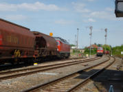 Ausfahrtsignalgruppe in Richtung Bernburg